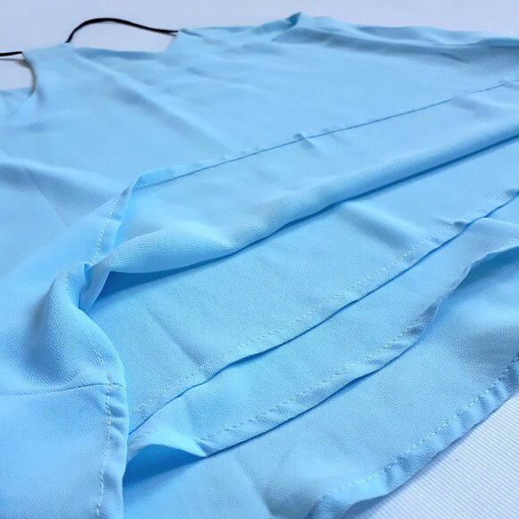 SPENSE Racerback Tank Top with Contrasting Straps in Sky Blue - Picture 5 of 11